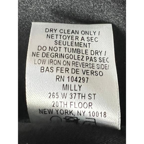 Original Milly of New York Size 8 Floral Black Silver Sequined Shift Mini Dress - Picture 11 of 11